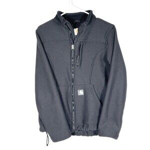 Carhartt Women’s Jacket Medium Winter Fleece WJ173 Black Textured Zip Up